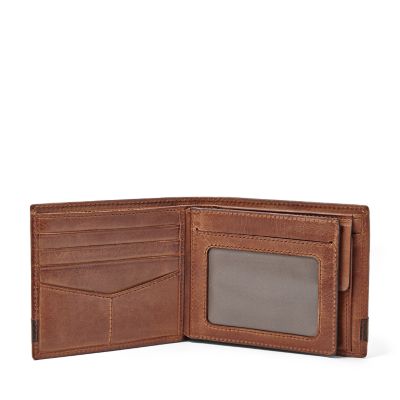 Portafoglio bifold Quinn con ampio portamonete