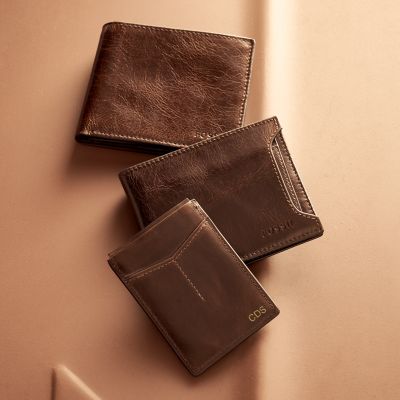 Derrick Leather RFID Bifold with Flip ID Wallet - ML3681201 - Fossil