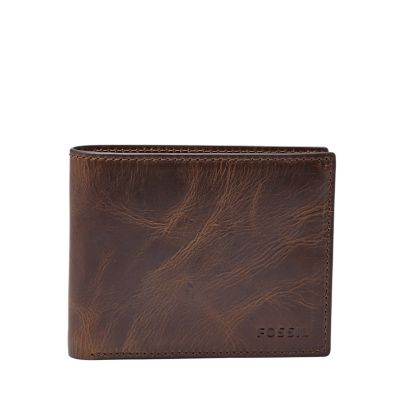 Derrick Leather RFID Bifold with Flip ID Wallet