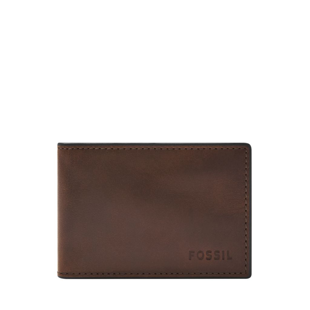 Derrick Leather Money Clip Bifold Wallet by Fossil