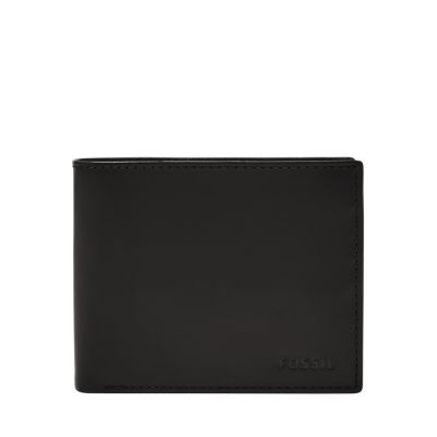 

Fossil Homme Portefeuille à deux volets Derrick RFID avec grande poche porte-monnaie