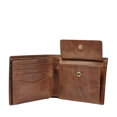 Derrick RFID Large Coin Pocket Bifold ML3687200 Fossil