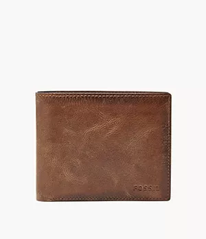 Portefeuille à deux volets avec grande poche porte-monnaie Derrick RFID