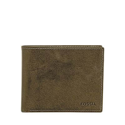 Derrick Leather RFID Large Coin Pocket Bifold Wallet - ML3687001