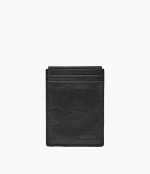 Money Clip Leather RFID Blocking Strong Magnet thin Wallet Carbon Fiber Separable Money Clip D Front Pocket Wallet