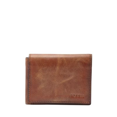 mens leather wallet with strap