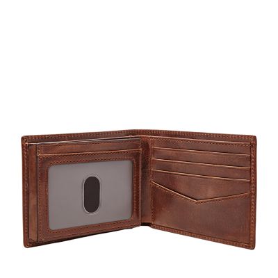 Derrick Leather Money Clip Bifold Wallet