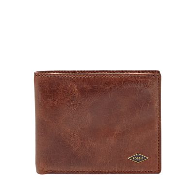 ID Distressed Leather Billfold Wallet