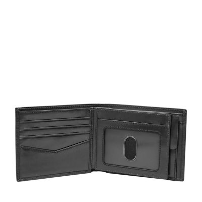 Dents Kensley RFID Coin Pocket Wallet - Black/Tan