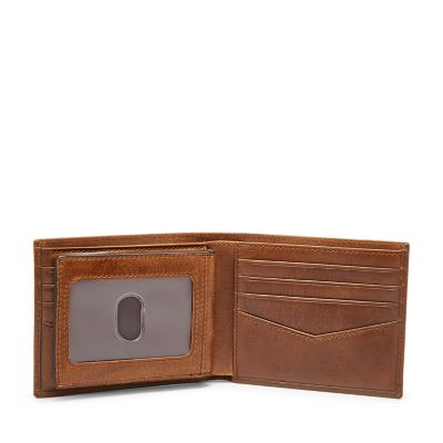 Men's Large RFID Blocking Bifold Leather Wallet