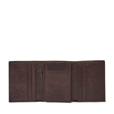 Fossil Men's Bronson Front Pocket Wallet Brown ML4460210