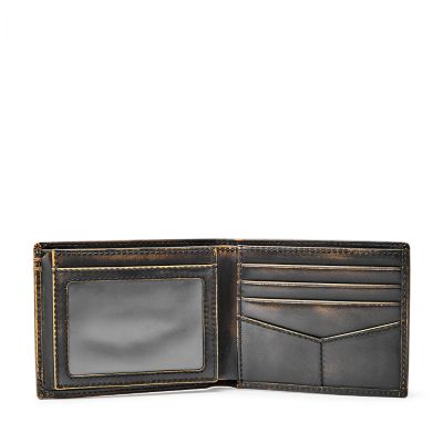 Portafoglio bifold Wade con finestrella trasparente pieghevole