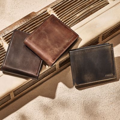 Fossil Men's Leather Trifold Wallet for Men