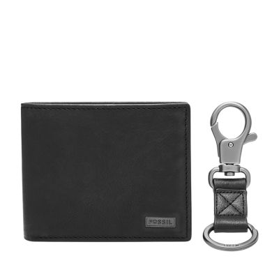 Fossil Herren Set Bifold Kane Flip ID Schlüsselanhänger