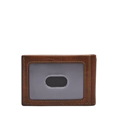 mens money clip with id window