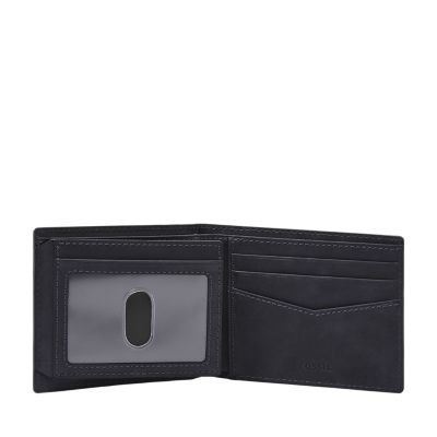 Portafoglio bifold Everett con finestrella trasparente pieghevole