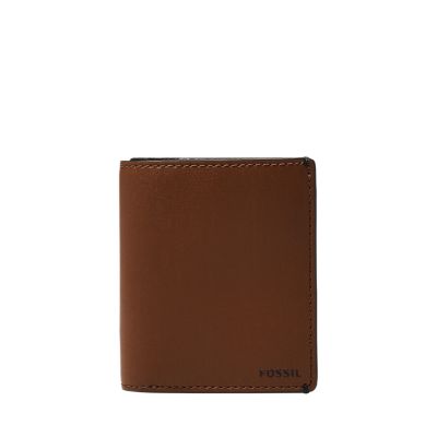 Personalized Leather Wallet With ID Window Front Pocket 