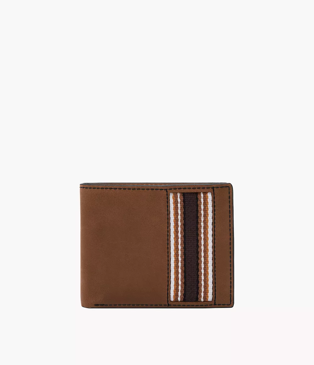 12 Card Slot New Men's Genuine Leather Wallet Bifold Flip Out Hybrid w/ ID Case 