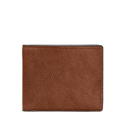 Leather Bifold Wallet with Card Slots & Bill Compartment