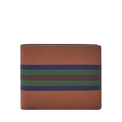 Gucci Web Stripe Leather Wallet in Black for Men