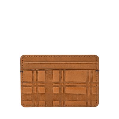  Fossil Men's Anderson Leather Slim Minimalist Card Case Wallet,  Black, (Model: ML4575001) : Clothing, Shoes & Jewelry