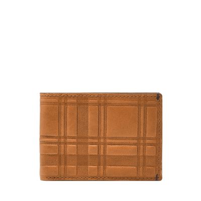 Burberry Embossed Check Bifold Wallet