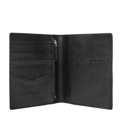 fossil leather passport case