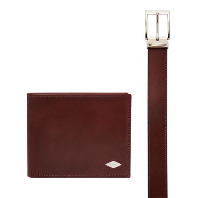 Ryan Large Coin Pocket Bifold and Belt Gift Set