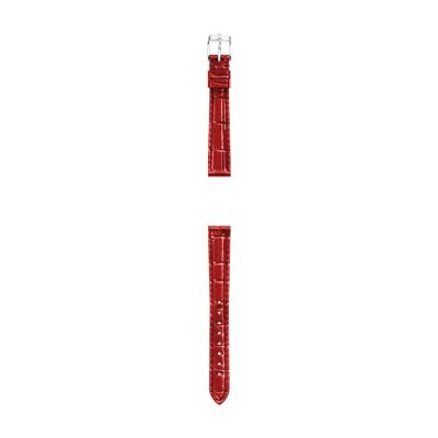 ロボフィッシユ ロボシャークレッド 14mm Ruby Red Croco-Calf Embossed Leather Strap MS14AA060932