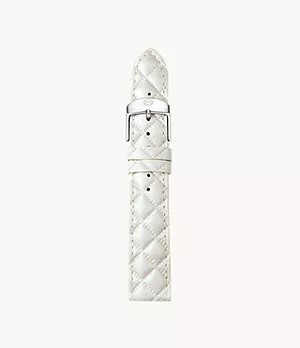 16mm Pearl Quilted Leather Strap