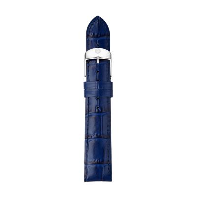 Michele 16mm Deep Blue Alligator Strap