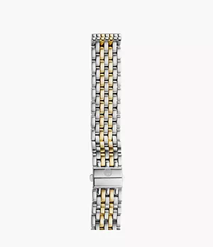 16mm Deco Seven-Link Two-Tone 18K Gold Bracelet