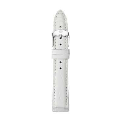 18mm White Alligator Strap