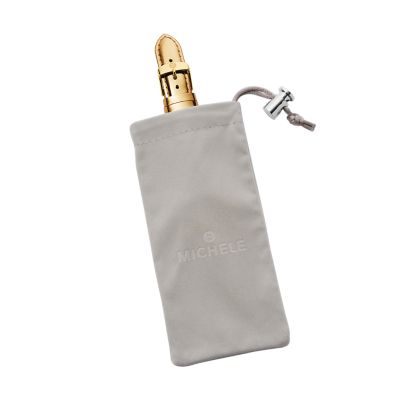 18mm High Shine Gold Leather Strap MS18AA060839 - MICHELE®
