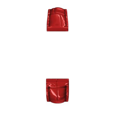 ロボフィッシユ ロボシャークレッド 18mm Ruby Red Croco-Calf Embossed Leather Strap MS18AA060932
