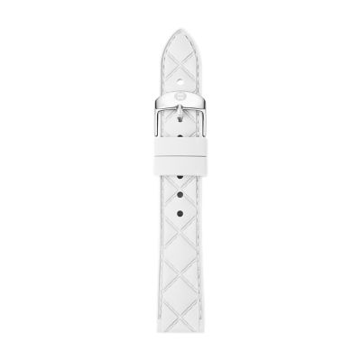 Michele White Silicone Apple Watch Band