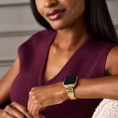 gold tone band watch up to 8 1/2 wrist like new. removable links. ZOOM IN. Ultra Apple Watch Band and or Apple Watch Case W Screen  main image 2