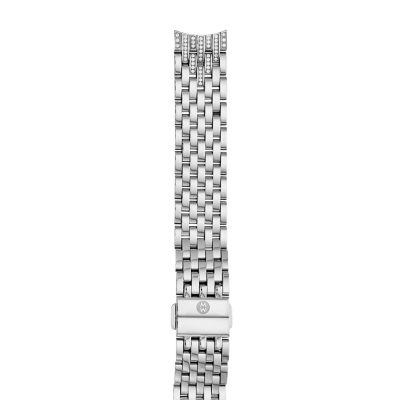 Bracelet effilé à sept maillons en acier inoxydable avec diamants Sidney