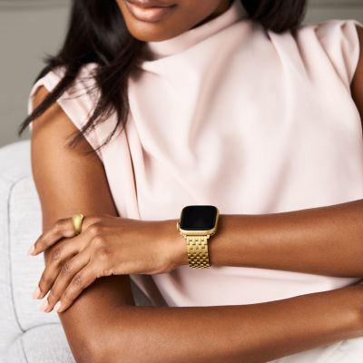 Gold smart watch band sale