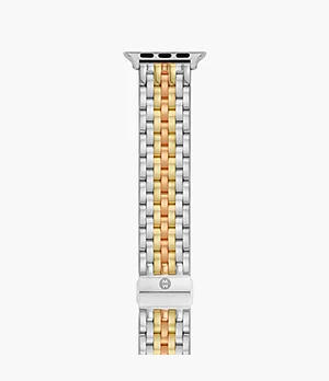 38/40/41mm and 42/44/45/49mm Tri-Tone 18K Gold Plated Bracelet Band for Apple Watch®