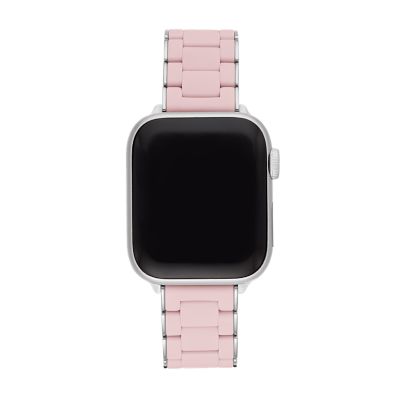 Pink stainless steel on sale apple watch band