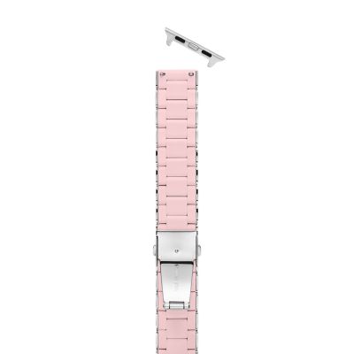 Michele Grey and Pink Gold-Tone Silicone-Wrapped Bracelet Apple Watch Band  - MS20GN767020