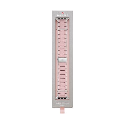 Michele Grey and Pink Gold-Tone Silicone-Wrapped Bracelet Apple Watch Band  - MS20GN767020