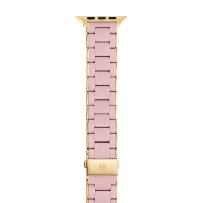 38/40/41mm and 42/44/45/49mm Barely Pink and Gold-Tone Silicone