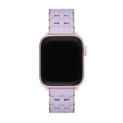 38 40 41mm and 42 44 45 49mm Gentle Lavender and Iridescent Silicone Wrapped Bracelet Band for Apple Watch MS20AS0015 MICHELE