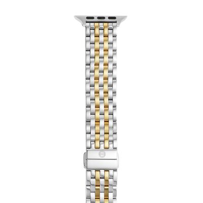 38/40/41mm and 42/44/45/49mm Two-Tone 18K Gold-Plated Bracelet Band for Apple Watch®