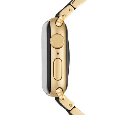 Gold apple watch 4 with black band best sale