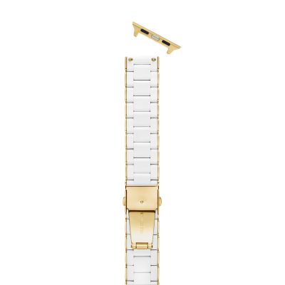 White gold watch online band