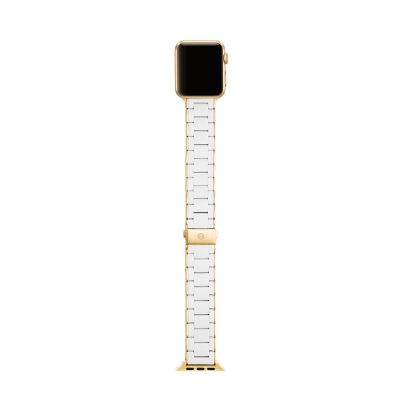 White and gold cheap apple watch band