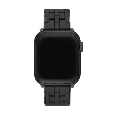 38/40/41mm and 42/44/45/49mm Black Silicone-Wrapped Bracelet Band for Apple  Watch® MS20GP479001 - MICHELE®